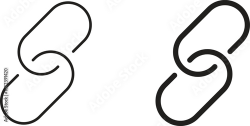 Link icon in simple flat trend modern graphic design abstract logotype element