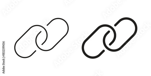 Link icon in simple flat trend modern graphic design abstract logotype element