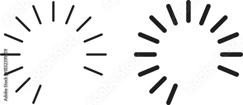 Loading icon in simple flat trend modern graphic design abstract logotype element