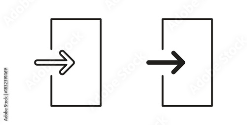 Log in icon in simple flat trend modern graphic design abstract logotype element