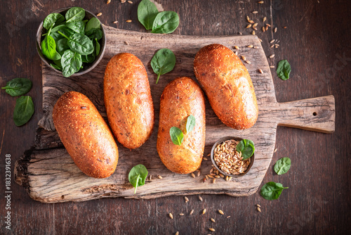 Healthy and homemade spinac...