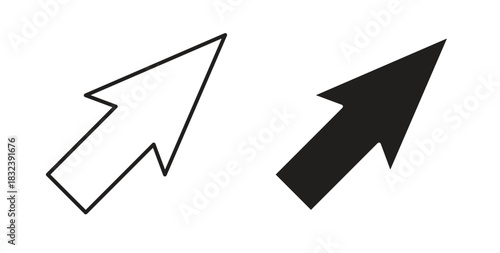 Mouse icon in simple flat trend modern graphic design abstract logotype element