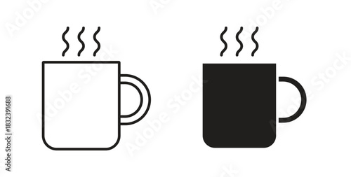 Mug icon in simple flat trend modern graphic design abstract logotype element