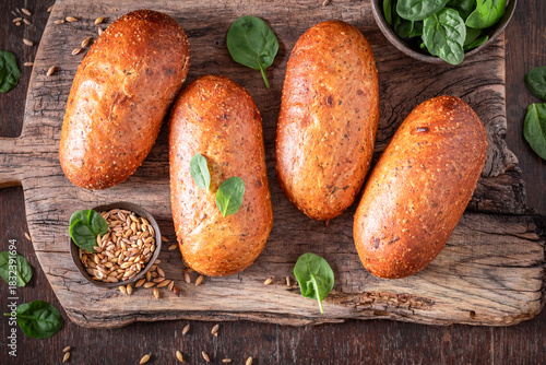 Tasty and fresh spinach bun...