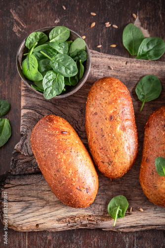 Healthy and homemade spinac...
