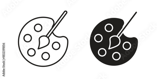 Palette icon in simple flat trend modern graphic design abstract logotype element