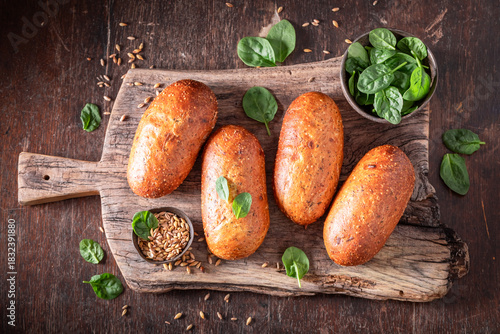 Healthy and homemade spinac...