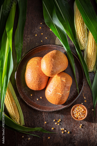 Fresh and healthy corn buns...
