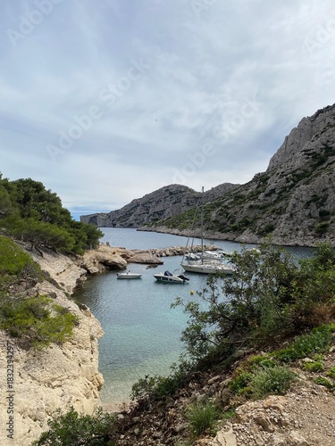 Quiet Harbor in a Mountainous Coastal Landscape