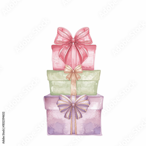 Obraz w ramie pink gift box