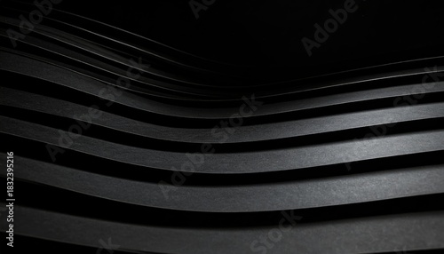 Black and Gray Abstract Wave Design