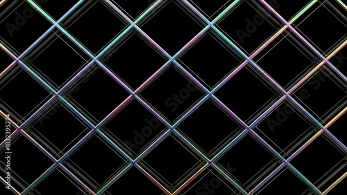 Iridescent Diamond Grid Pattern Background