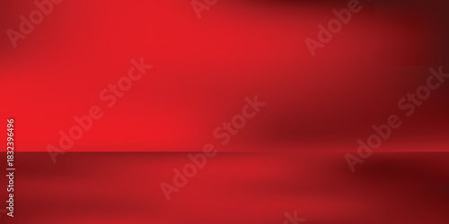 Wall interior background, studio  and backdrops show products. with leaf shadow from window color red and white tone. background for text insertion and presentation of product