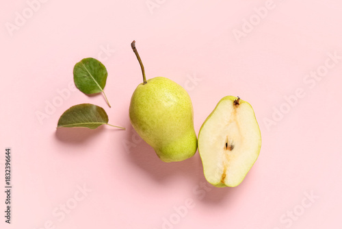 Sweet ripe pears and leaves...