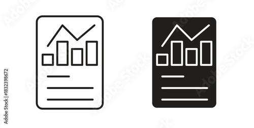 Report icon simple vectors in black, suitable for projects