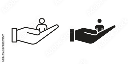 Retention icon simple vectors in black, suitable for projects