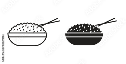 Rise Bowl icon simple vectors in black, suitable for projects