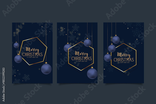  Happy Holidays, season greeting and new year vector mobile social media template card set with Christmas element decoration,christmas greeting card,christmas poster