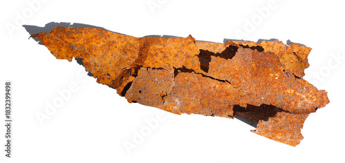 Piece of old rusty of zinc sheet