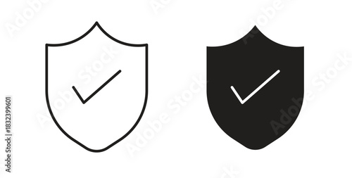Safe icon simple vectors in black, suitable for projects