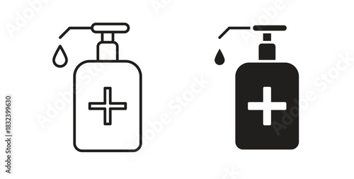 Sanitizer icon simple vectors in black, suitable for projects