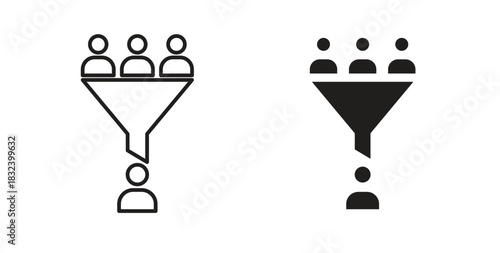 sales conversion icon simple vectors in black, suitable for projects