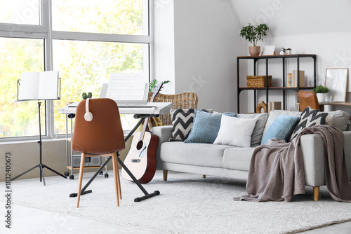 Interior of light living ro...