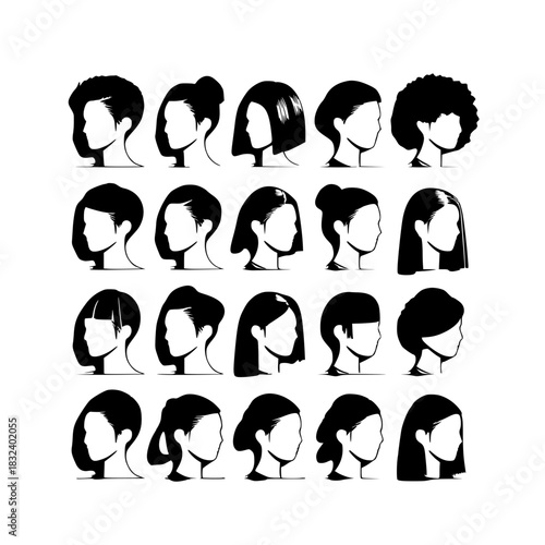 various kinds of women's hairstyles