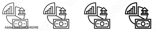 Investment  Icon Set Different Style Collection