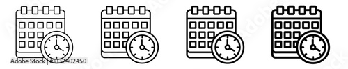 Time  Icon Set Different Style Collection
