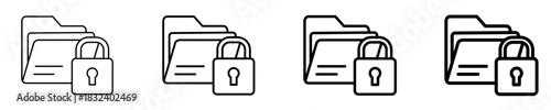Secure  Icon Set Different Style Collection