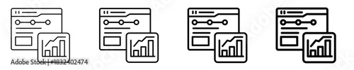 Forecast Analytics  Icon Set Different Style Collection