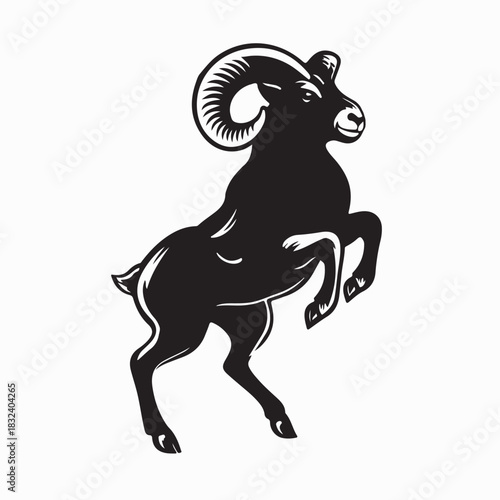 Goat art Vector Images and Graphics on White Background