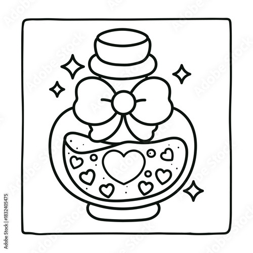 Bold and Easy Valentine's Day Coloring Page for Kids and Adults,  Cozy Love Coloring Page, Cute and Cozy, Bold and Easy, Fun Romantic, Hygge-Inspired Designs, Valentine's Day, Self-love, Victor art.