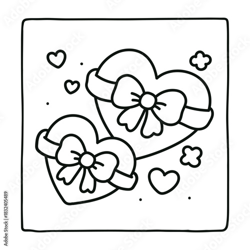 Bold and Easy Valentine's Day Coloring Page for Kids and Adults,  Cozy Love Coloring Page, Cute and Cozy, Bold and Easy, Fun Romantic, Hygge-Inspired Designs, Valentine's Day, Self-love, Victor art.