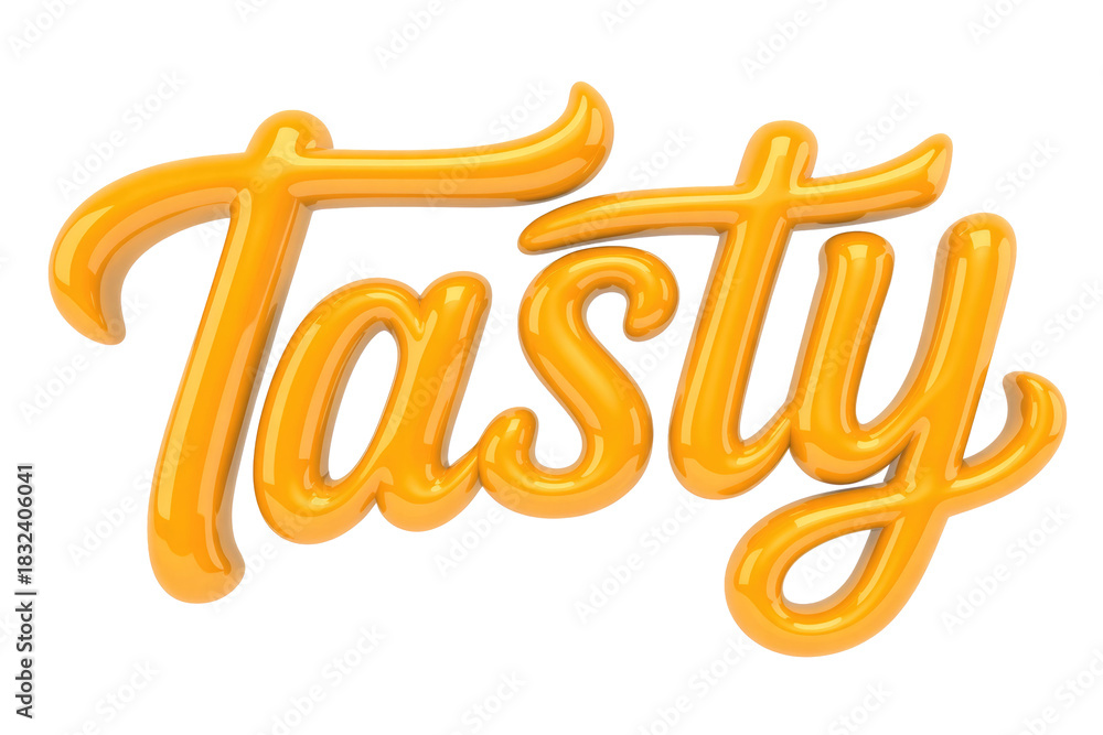 Fototapeta premium A vibrant, glossy 3D rendered word 