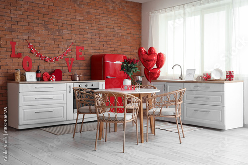Interior of festive kitchen...