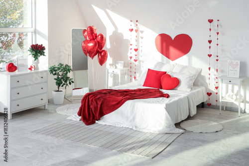 Interior of festive bedroom...