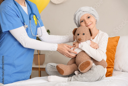 Little girl after chemother...