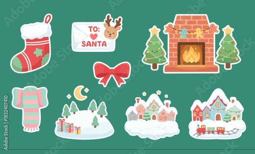Christmas Elements Vector Illustration