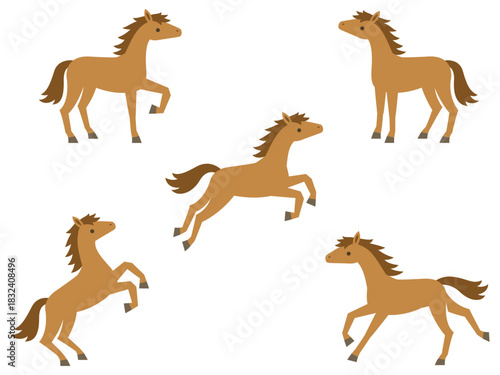 馬のイラストセット