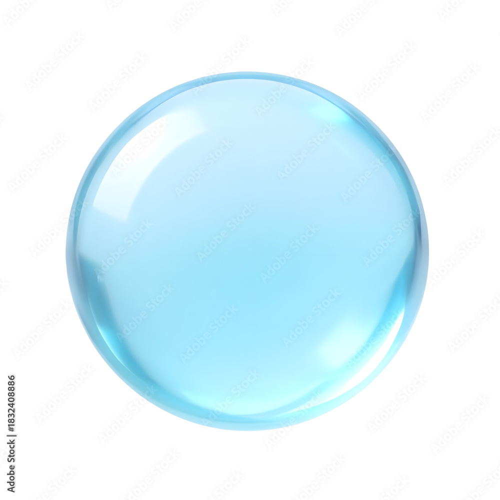 Obraz premium Light Blue Transparent Droplet