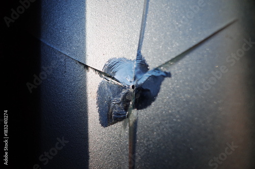 glass broken, start of a process of separation or a sudden change