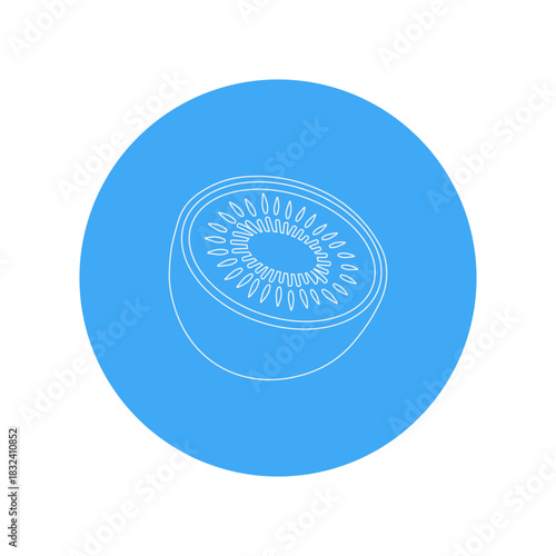 Halved Kiwi Fruit Icon