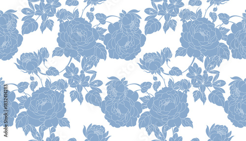 Seamless flowers pattern in vector. Abstract flower pattern design