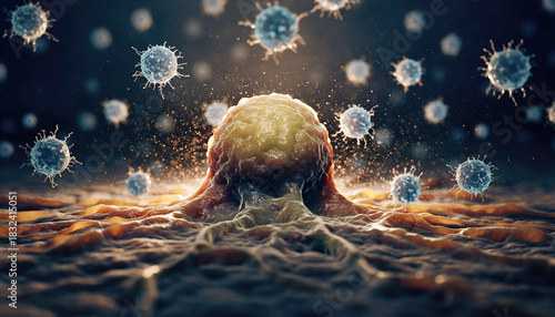 Molecular Biology Research, Microscopic Analysis of a Cell's Response to Pathogens, Unveiling Genetic Processes