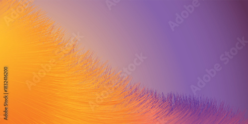 Abstract Orange and Purple Textured Swirls with Gradient Background.