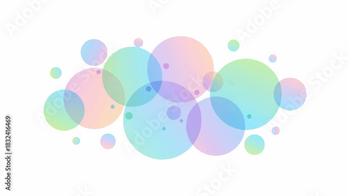 Abstract Bubbles Soft Colors and Overlapping Spheres in a Modern Graphic Design Element