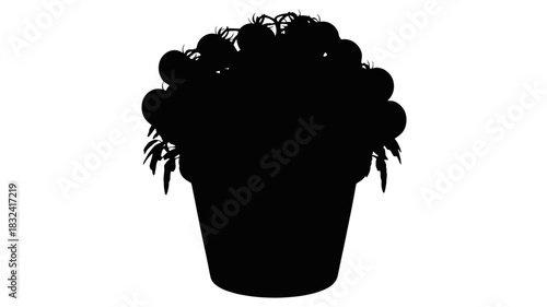 Elegant floral arrangement in a pot, perfect for adding a touch of nature and beauty to any design project