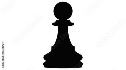 Dramatic pawn silhouette for strategic gaming marketing, leadership concepts and competition visuals